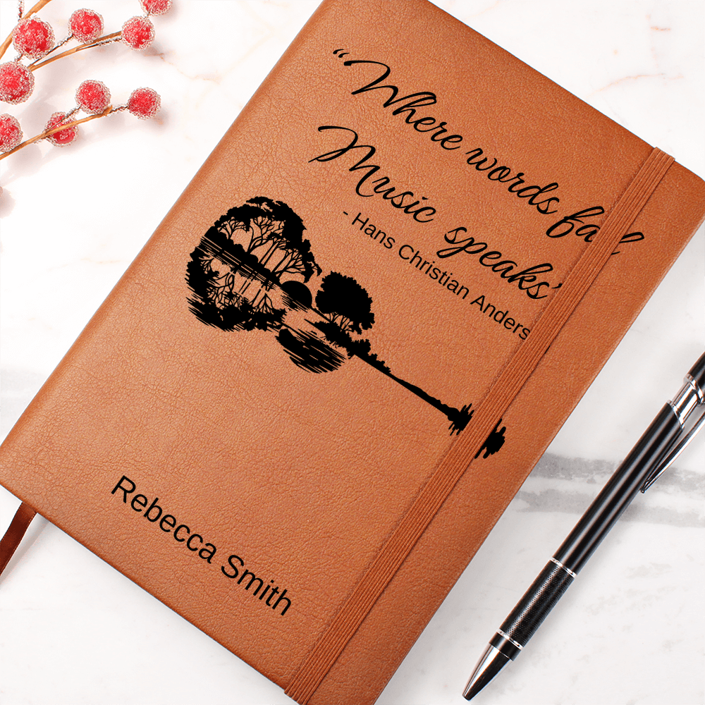 Where Words Fail Lyrics Notebook Journal, Songwriting Muscian Journal, Gift for Music Lovers, Music Teacher Gift, Custom Guitarist Gift