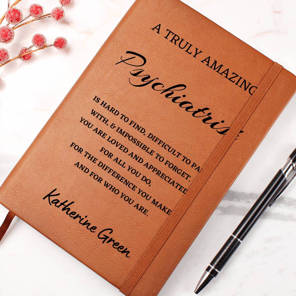 Personalized Psychiatrist Journal, Difference Maker Journal, Custom Name Leather Journal, Gift For a Hard To Find, Appreciation Gift, Birthday Gift