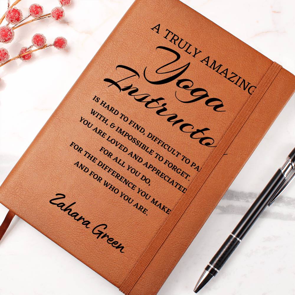 Personalized Yoga Instructor Journal, Difference Maker Journal, Custom Name Leather Journal, Gift For a  Yoga Instructor, Appreciation Gift, Birthday Gift