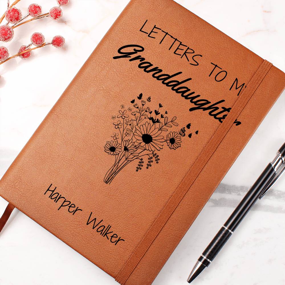 To My Granddaughter Leather Journal, Letters To My Granddaughter Leather Journal, Birthday or Christmas Gift from Grandma, Keepsake for Grandkids,