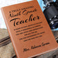 Personalized Ninth Grade Teacher Journal, Difference Maker Journal, Custom Name Leather Journal, Gift for a Ninth Grade Teacher, Appreciation Gift, Birthday Gift.