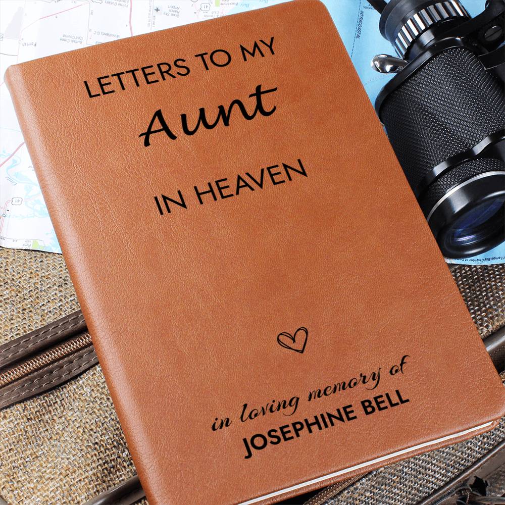 Aunt Remembrance Leather Journal, Aunt In Heaven Gift, Loss of Aunt Memorial Journal, Sympathy Gift for Loss Of Daughter, Grief Journal Letters
