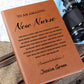 To A New Nurse Journal, Custom Leather Journal, Nurse Graduation Gift, Personalized Name Journal, New Nurse Appreciation Gift, New Job Gift