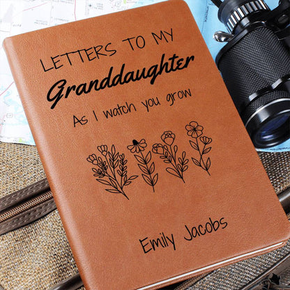 Letters To My Granddaughter Journal As I You Grow, Legacy Journal to Grandchildren, Personalized Granddaughter Journal, Birthday Gifts from Grandma