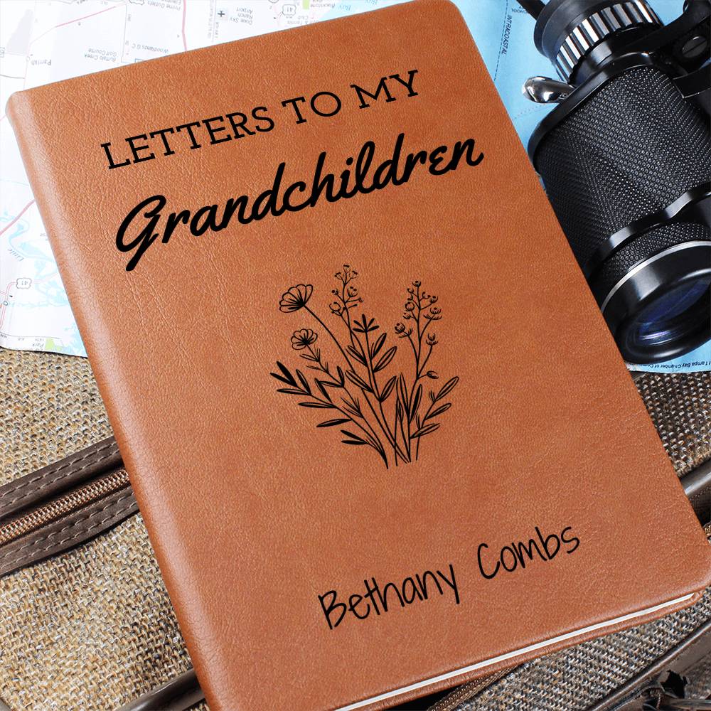 To My Grandchildren  Personalized Leather Journal, Letters To My Grandkids Journal, Legacy Journal to Grandchildren, Grandchildren Keepsake, Gift from Grandma