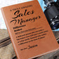 Difference Maker Journal, Sales Manager Gift, Personalized Colleague Friend Mentor Appreciation Gift, Custom Name Leather Journal.
