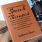 Personalized Speech Therapist Journal, Difference Maker Journal, Custom Name Leather Journal, Gift for a Speech Therapist, Appreciation Gift, Birthday Gift