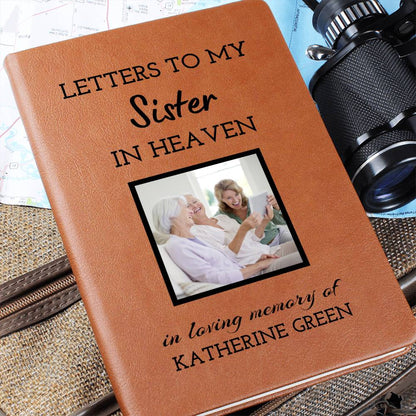 Loss of Sister Photo Memorial Journal, Sister In Heaven Gift, Sister Remembrance Photo Journal, Sympathy Gift, Grief Journal Letters to Sister