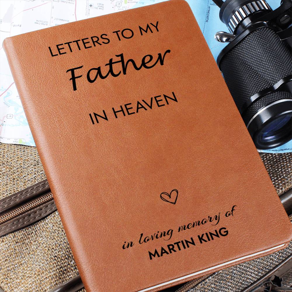 Father Remembrance Leather Journal, Dad In Heaven Gift, Loss of Dad Memorial Journal, Sympathy Gift for Loss Of Father, Grief Journal Letters