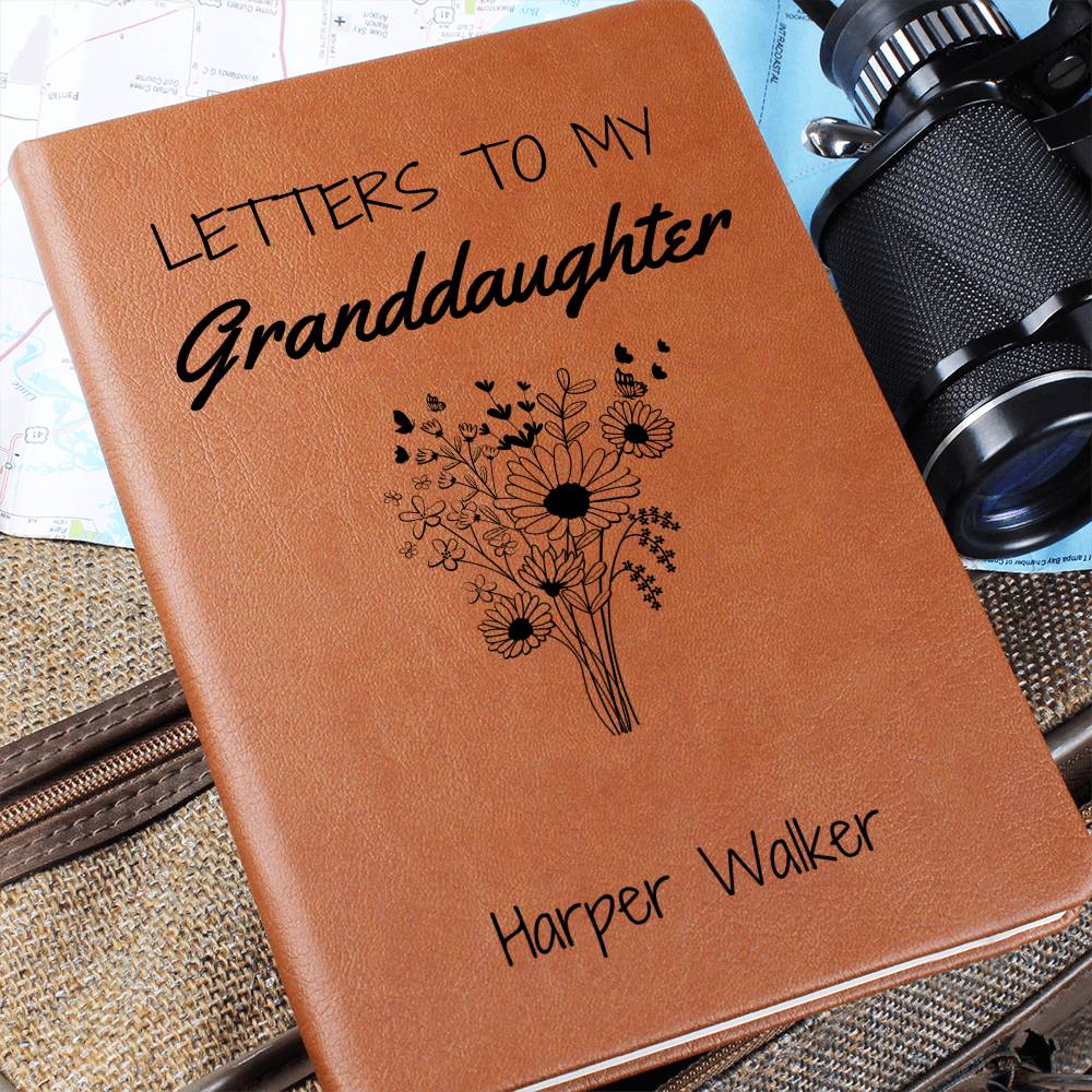 To My Granddaughter Leather Journal, Letters To My Granddaughter Leather Journal, Birthday or Christmas Gift from Grandma, Keepsake for Grandkids,