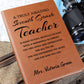 Personalized Seventh Grade Teacher Journal, Difference Maker Journal, Custom Name Leather Journal, Gift for a Seventh Grade Teacher, Appreciation.
