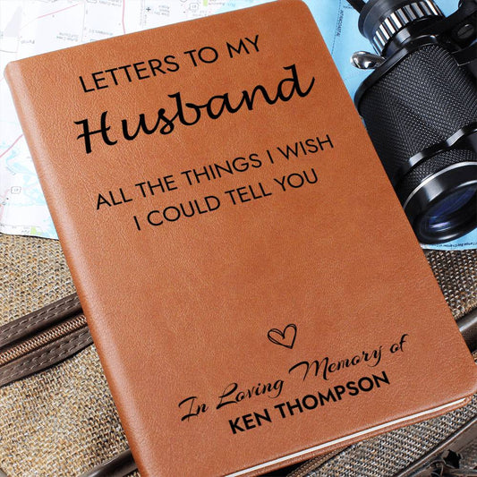 Loss of Husband Memorial Journal, Husband In Heaven Gift, Husband Remembrance Journal, Sympathy Gift for Loss Of Partner, Grief Journal Letters to Husband