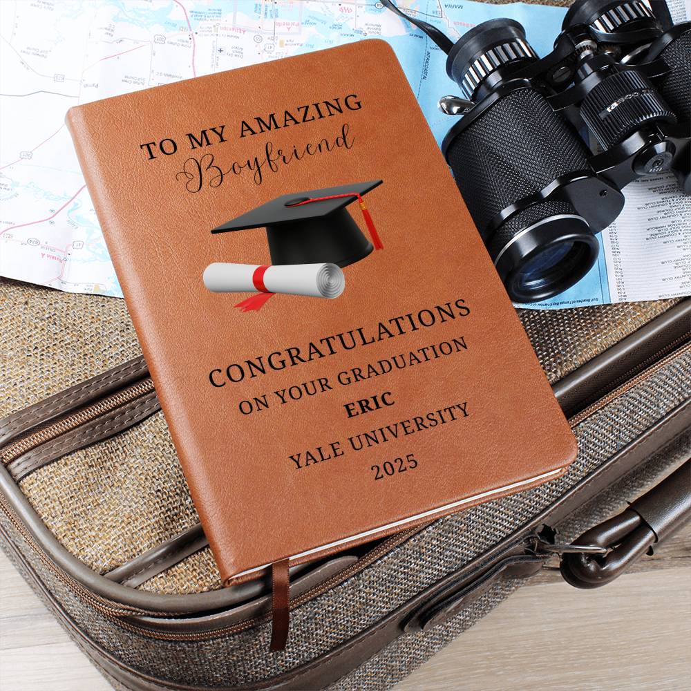 Personalized Graduation Journal, Boyfriend Gift, Graduation Celebration Keepsake, Custom Gift for Both, Academic Milestone 2025