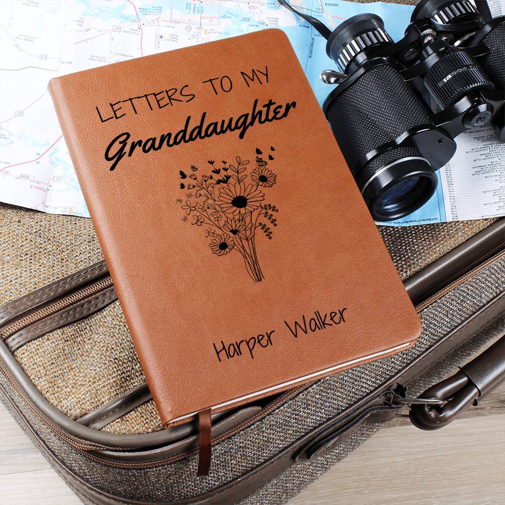 To My Granddaughter Leather Journal, Letters To My Granddaughter Leather Journal, Birthday or Christmas Gift from Grandma, Keepsake for Grandkids,