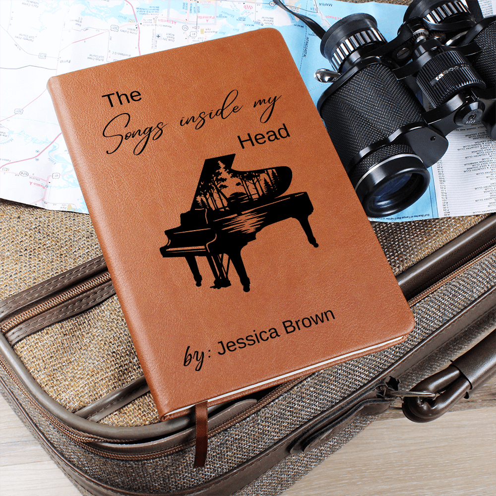 Pianist Gifts For Musicians, Songs Inside My Head Notebook, Musician Notebook, Customized Songwriter Leather Journal, Songwriting Journal
