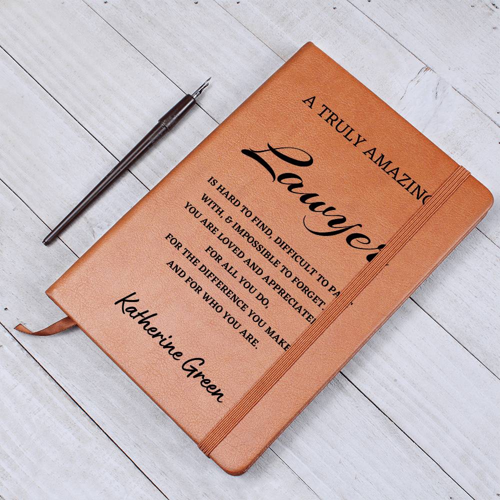 Personalized Lawyer Journal, Difference Maker Journal, Custom Name Leather Journal, Gift for a Lawyer, Appreciation Gift, Birthday Gift