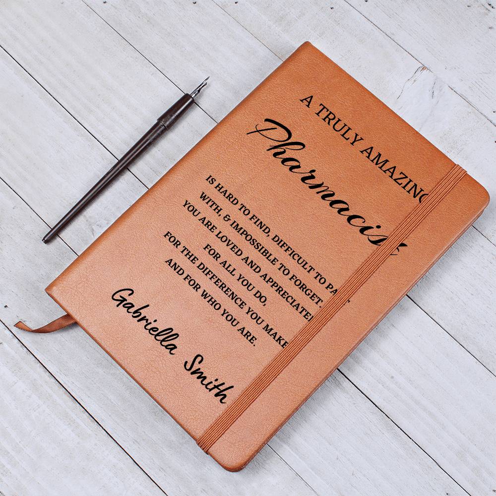 Personalized Pharmacist Journal, Difference Maker Journal, Custom Name Leather Journal, Gift for a Pharmacist, Appreciation Gift, Birthday Gift