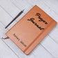 Personalized Prayer Journal, Custom Name Leather Journal, Bible Study Notebook, Gift for Her, Christmas or Birthday Gift for Mom, Religious Gift, Christain Gifts