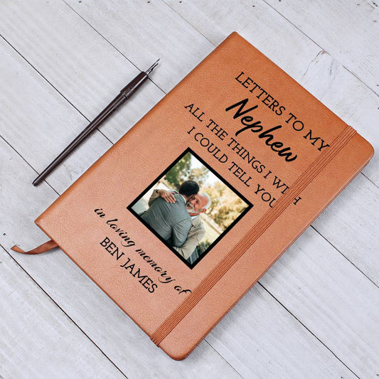 Nephew Remembrance Photo Journal, Nephew In Heaven Gift, Loss of Nephew Memorial Picture Journal, Sympathy Gift, Grief Journal Letters to Nephew