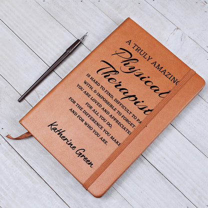 Personalized Physical Therapist Journal, Difference Maker Journal, Custom Name Leather Journal, Gift for a Physical Therapist, Appreciation Gift, Birthday Gift