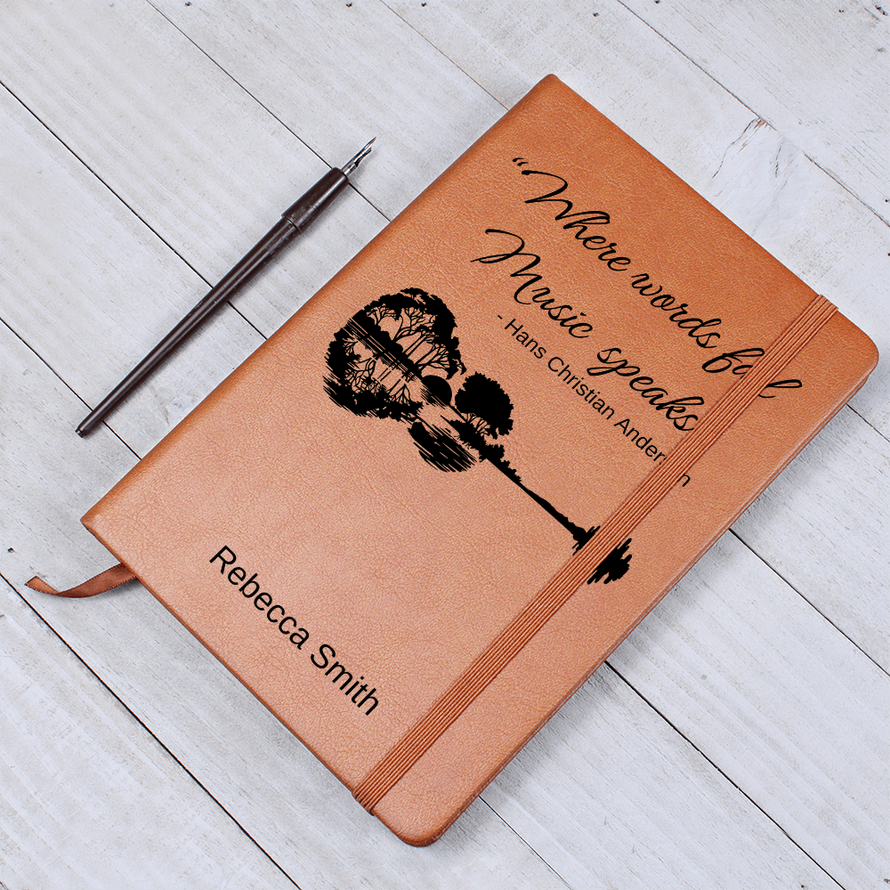 Where Words Fail Lyrics Notebook Journal, Songwriting Muscian Journal, Gift for Music Lovers, Music Teacher Gift, Custom Guitarist Gift