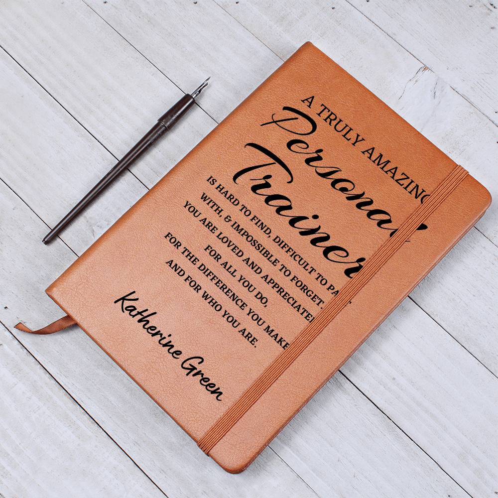 Personalized Personal Trainer Journal, Difference Maker Journal, Custom Name Leather Journal, Gift For a Personal Trainer, Appreciation Gift, Birthday Gift