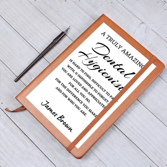 Personalized Dental Hygienist Journal,  Difference Maker Journal, Custom Name Leather Journal, Gift for a Dental Hygienist, Appreciation Gift, Birthday Gift