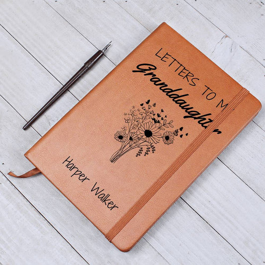 To My Granddaughter Leather Journal, Letters To My Granddaughter Leather Journal, Birthday or Christmas Gift from Grandma, Keepsake for Grandkids,