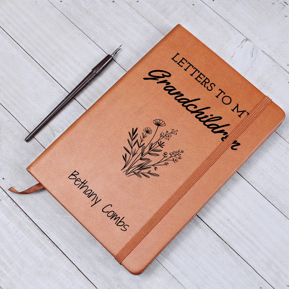 To My Grandchildren  Personalized Leather Journal, Letters To My Grandkids Journal, Legacy Journal to Grandchildren, Grandchildren Keepsake, Gift from Grandma