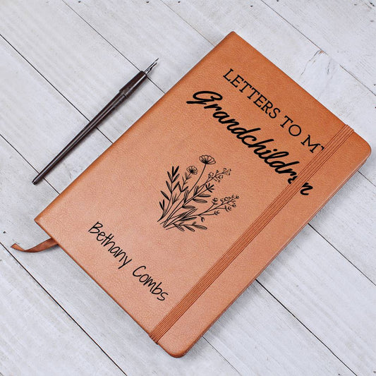 To My Grandchildren  Personalized Leather Journal, Letters To My Grandkids Journal, Legacy Journal to Grandchildren, Grandchildren Keepsake, Gift from Grandma