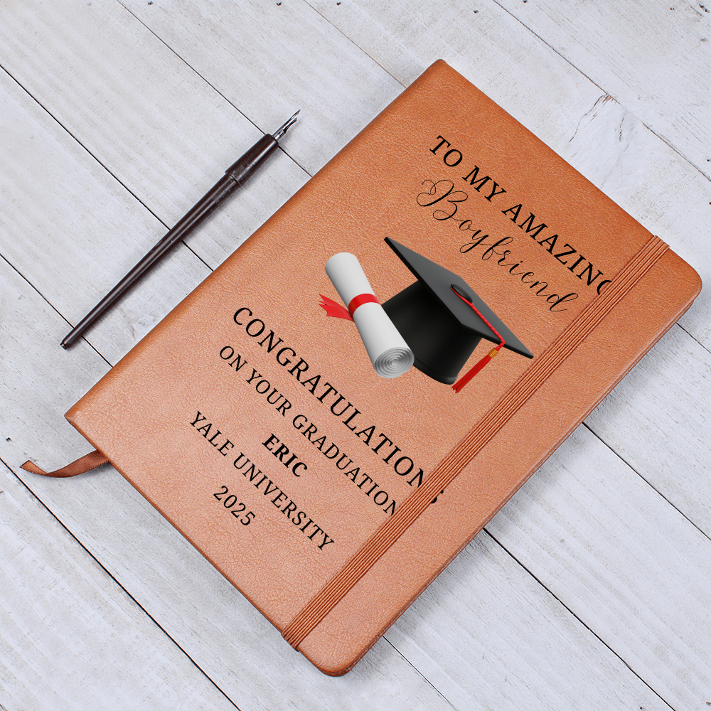 Personalized Graduation Journal, Boyfriend Gift, Graduation Celebration Keepsake, Custom Gift for Both, Academic Milestone 2025