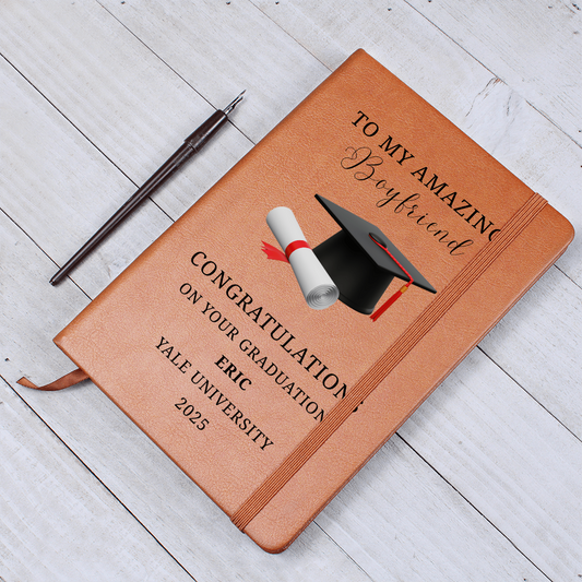 Personalized Graduation Journal, Boyfriend Gift, Graduation Celebration Keepsake, Custom Gift for Both, Academic Milestone 2025