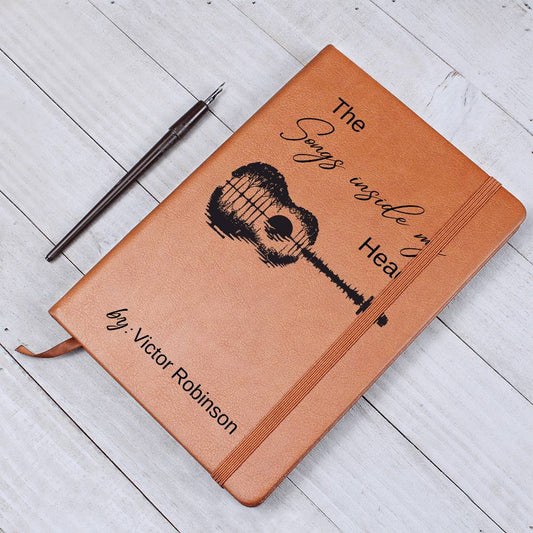 Customized Songwriter Leather Journal, Songs Inside My Head Notebook, Musician Notebook Songwriting Journal, Guitarist Gifts