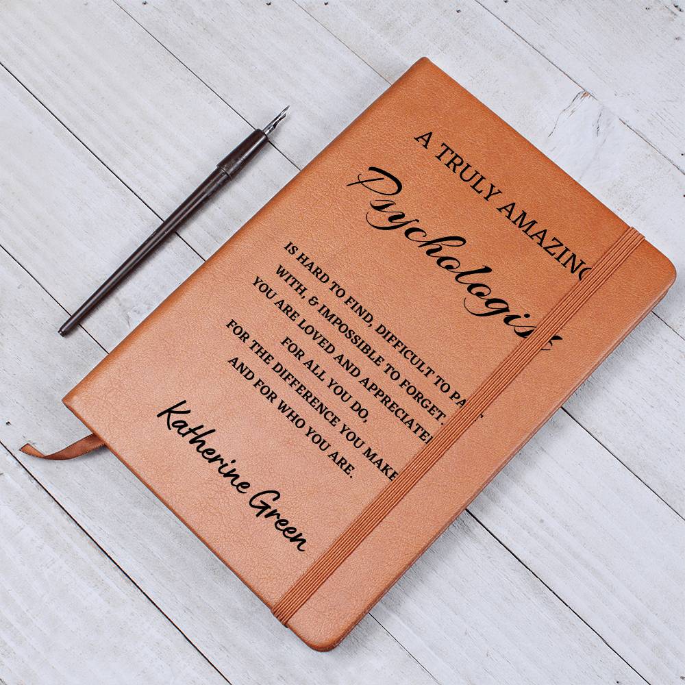 Personalized Psychologist Journal, Difference Maker Journal, Custom Name Leather Journal, Gift For a Psychologist, Appreciation Gift, Birthday Gift