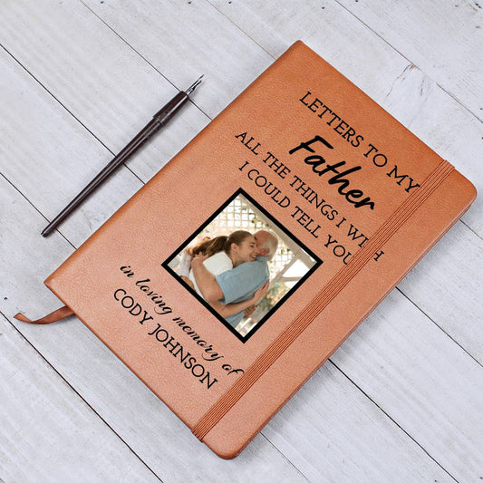Loss of Father Photo Memorial Gift Journal, Dad Loss Grief Journal, Letters to My Dad in Heaven Sympathy Gift, Loss of Dad Gift