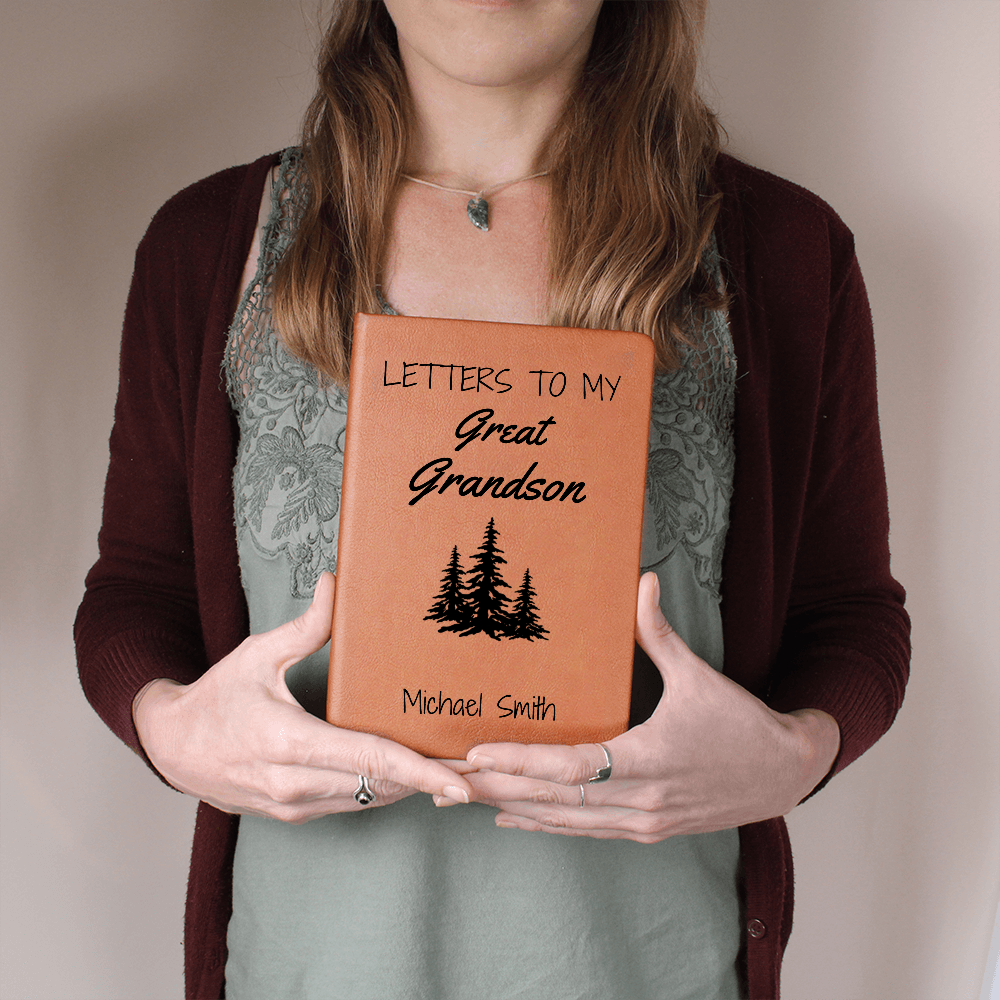 Letters To My Great Grandson Journal As I Watch You Grow, Legacy Journal to Grandchildren, Personalized Great Grandson Journal