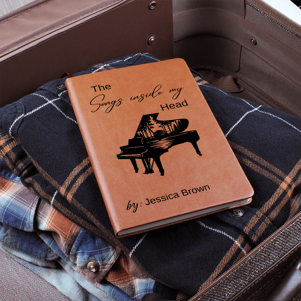 Pianist Gifts For Musicians, Songs Inside My Head Notebook, Musician Notebook, Customized Songwriter Leather Journal, Songwriting Journal