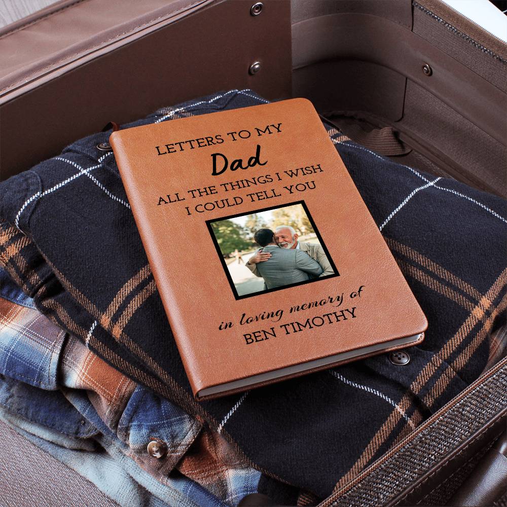 Loss of Dad Photo Memorial Journal, Father In Heaven Gift, Dad Remembrance Photo Journal, Sympathy Gift, Grief Journal Letters to Dad