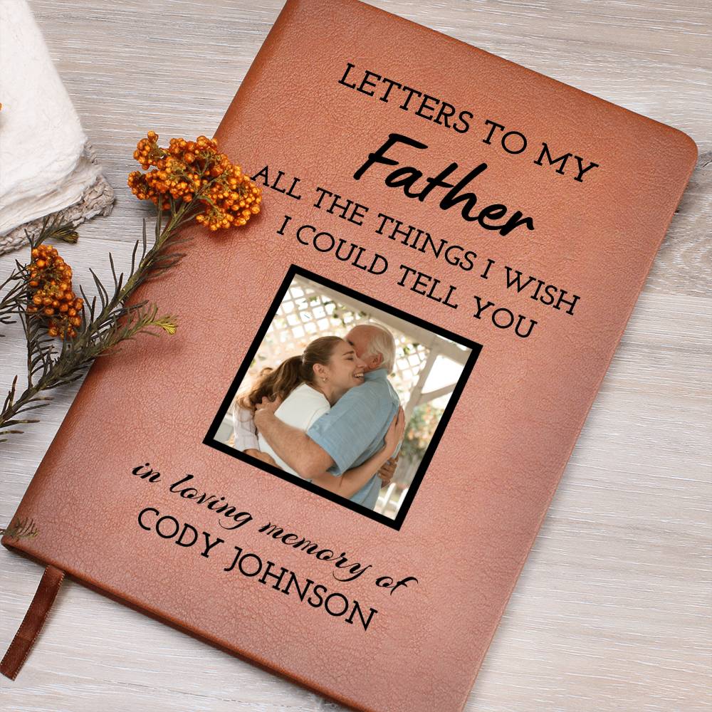 Loss of Father Photo Memorial Gift Journal, Dad Loss Grief Journal, Letters to My Dad in Heaven Sympathy Gift, Loss of Dad Gift