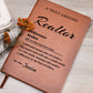Difference Maker Journal, Realtor Gift, Personalized Colleague Friend Mentor Appreciation Gift, Custom Name Leather Journal