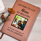 Loss of Niece  Photo Memorial Journal, Niece In Heaven Gift, Niece Remembrance Picture Journal, Sympathy Gift, Grief Journal Letters to Niece
