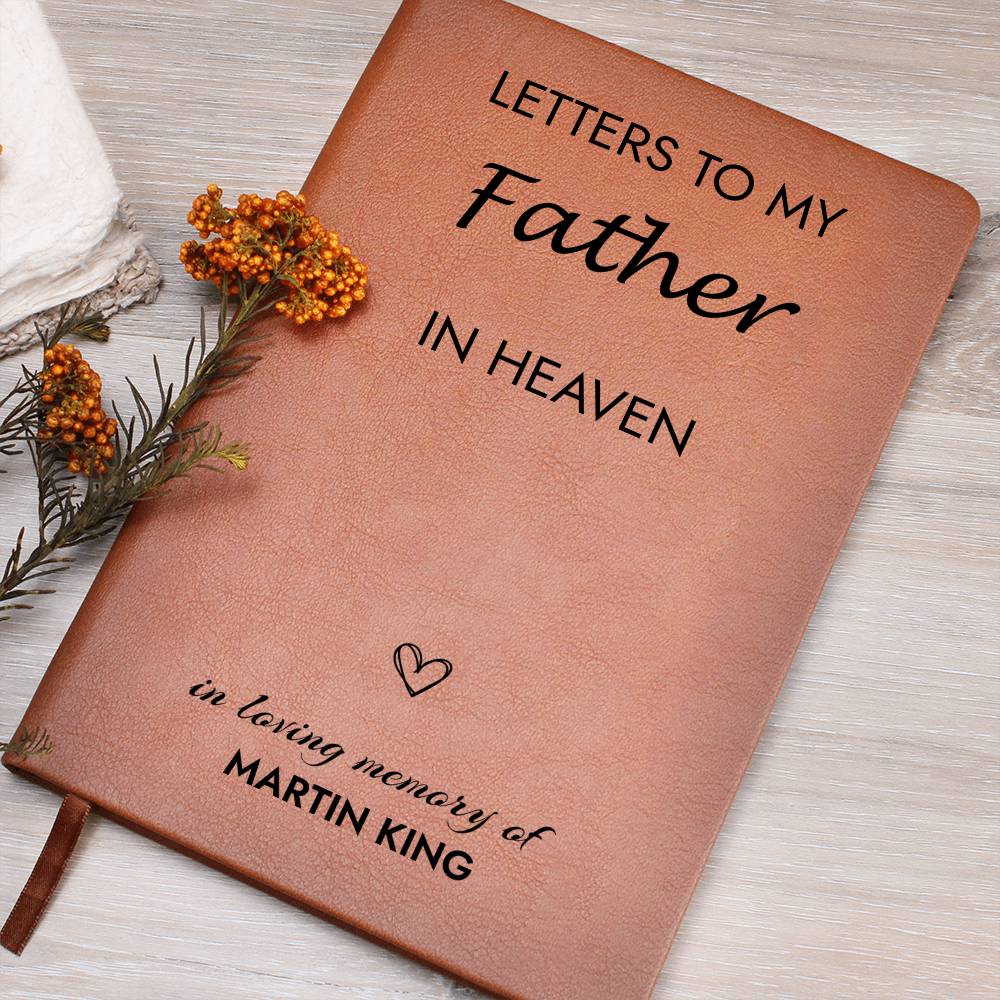 Father Remembrance Leather Journal, Dad In Heaven Gift, Loss of Dad Memorial Journal, Sympathy Gift for Loss Of Father, Grief Journal Letters