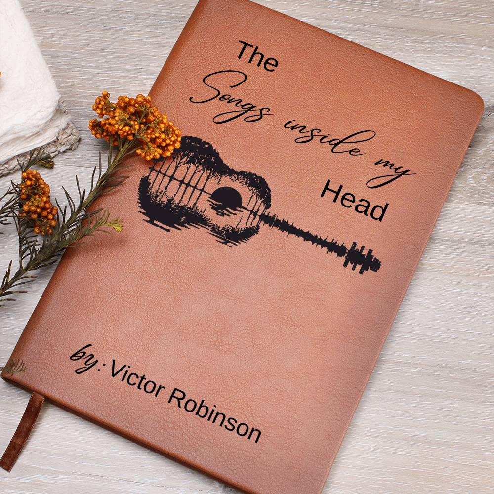 Customized Songwriter Leather Journal, Songs Inside My Head Notebook, Musician Notebook Songwriting Journal, Guitarist Gifts