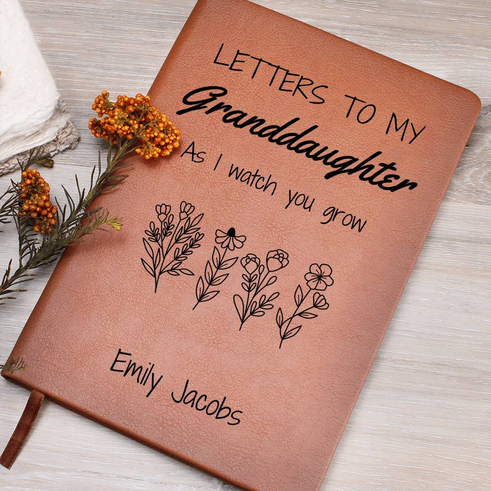 Letters To My Granddaughter Journal As I You Grow, Legacy Journal to Grandchildren, Personalized Granddaughter Journal, Birthday Gifts from Grandma