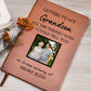 Grandson Remembrance Photo Leather Journal, Grandson In Heaven Gift, Loss of Grandson Photo Memorial Journal, Sympathy Gift, Grief Journal Letters