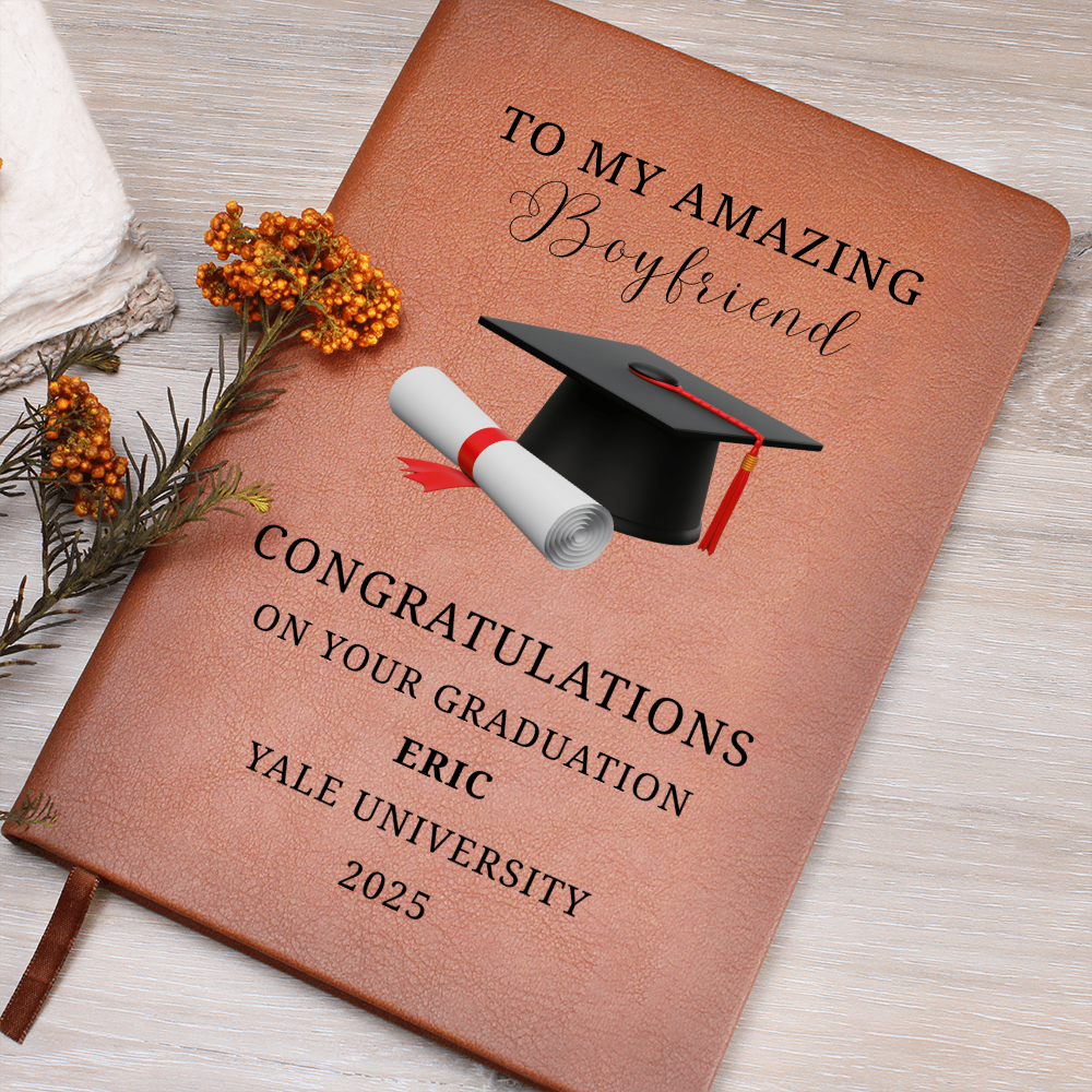 Personalized Graduation Journal, Boyfriend Gift, Graduation Celebration Keepsake, Custom Gift for Both, Academic Milestone 2025