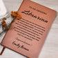 To A Librarian Journal, Custom Leather Journal,  Graduation Gift, Personalized Name Journal, Librarian Appreciation Gift, New Job Gift