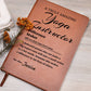 Difference Maker Journal, Yoga Instructor Gift, Personalized Colleague Friend Mentor Appreciation Gift, Custom Name Leather Journal.