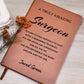Personalized Surgeon Journal, Difference Maker Journal, Custom Name Leather , Gift For A Surgeon, Appreciation Gift, Birthday Gift