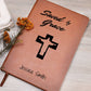 Saved By Grace Prayer Journal, Personalized Leather Journal Notebook, Custom Name Bible Study Notebook, Devotional Journal, Christian Gifts